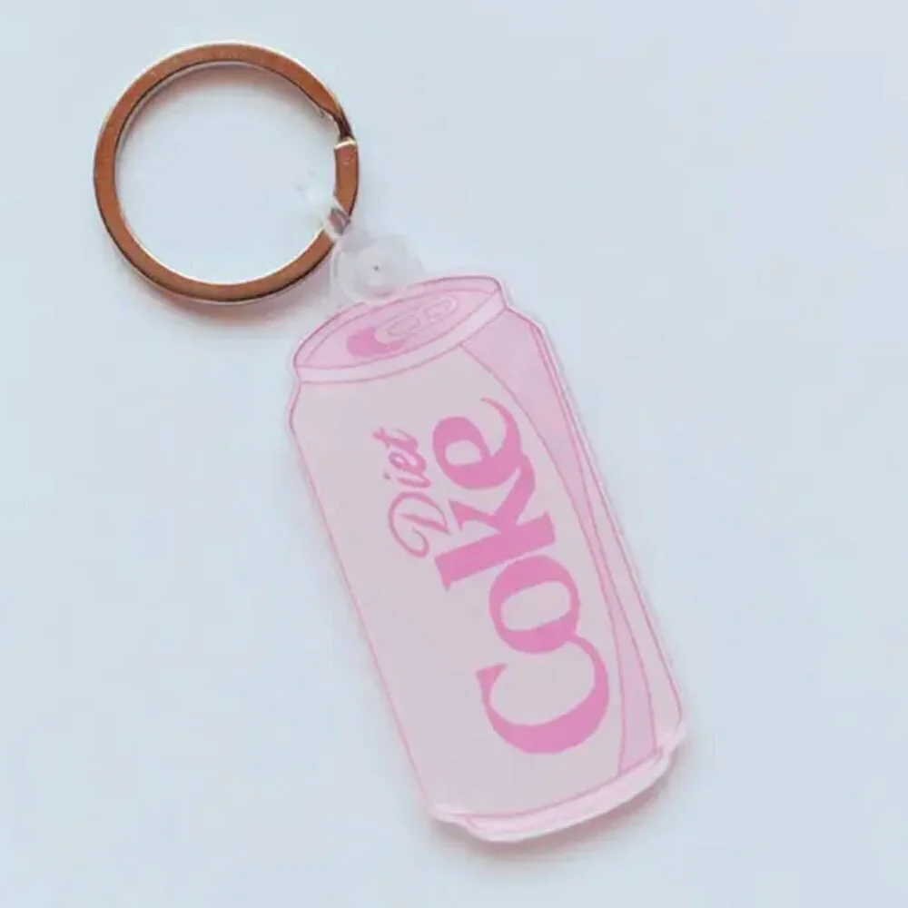 PINK DIET COKE ACRYLIC KEY CHAIN
